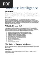 The Basics of Business Intelligence