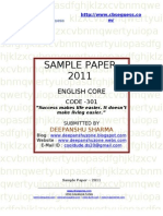 Sample Paper 2011: English Core