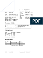 Passenger Details: Charting Status: Not Prepared File TDR Status: Not Filed