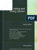 Asking and Giving Opinion