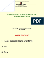 Subproduse Din Industria Laptelui