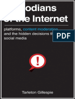 Custodians of The Internet Platforms Content Moderation and
