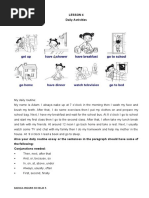 Lesson 4 Daily Activities: Bahasa Inggris SD Kelas 5