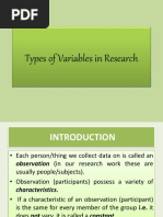 Types of Variables in Research