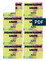 Dishwashing Liquid Dishwashing Liquid: 8php 8php