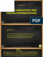 Lesson 25-Partial Derivatives and Partial Differentiation