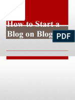 How To Start A Blog On Blogger