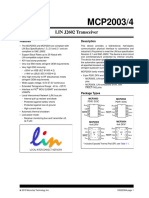 LIN J2602 Transceiver: Features Description