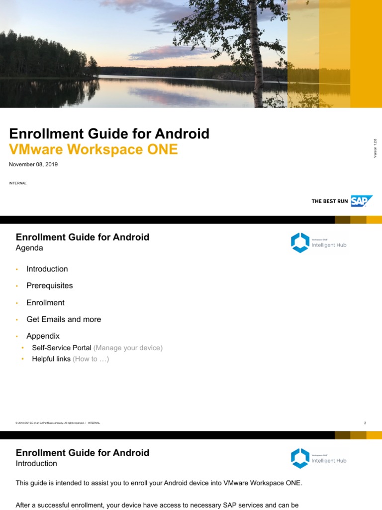 Enrollment Guide For Android: Vmware Workspace One | PDF | Android ...