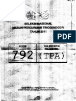 (Tpa) SNMPTN 2011 Kode 792 PDF