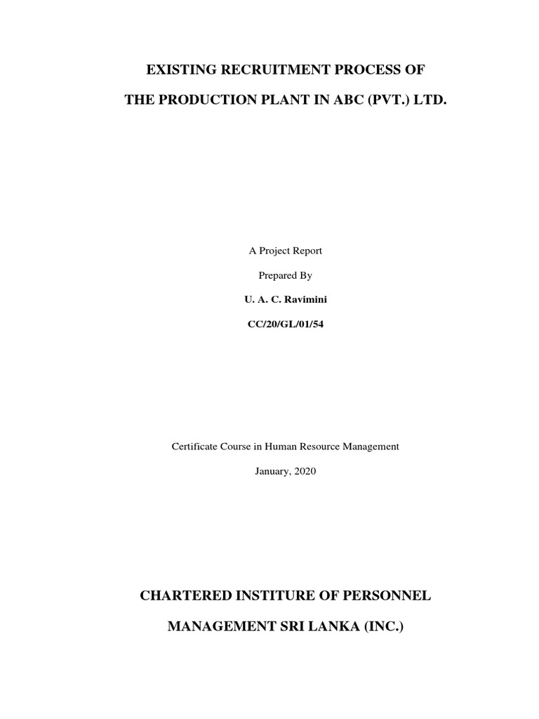 ABC Recruitment Process Analysis | PDF | Recruitment | Human Resource ...