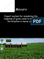 Maicero Expert System for Maize Yield