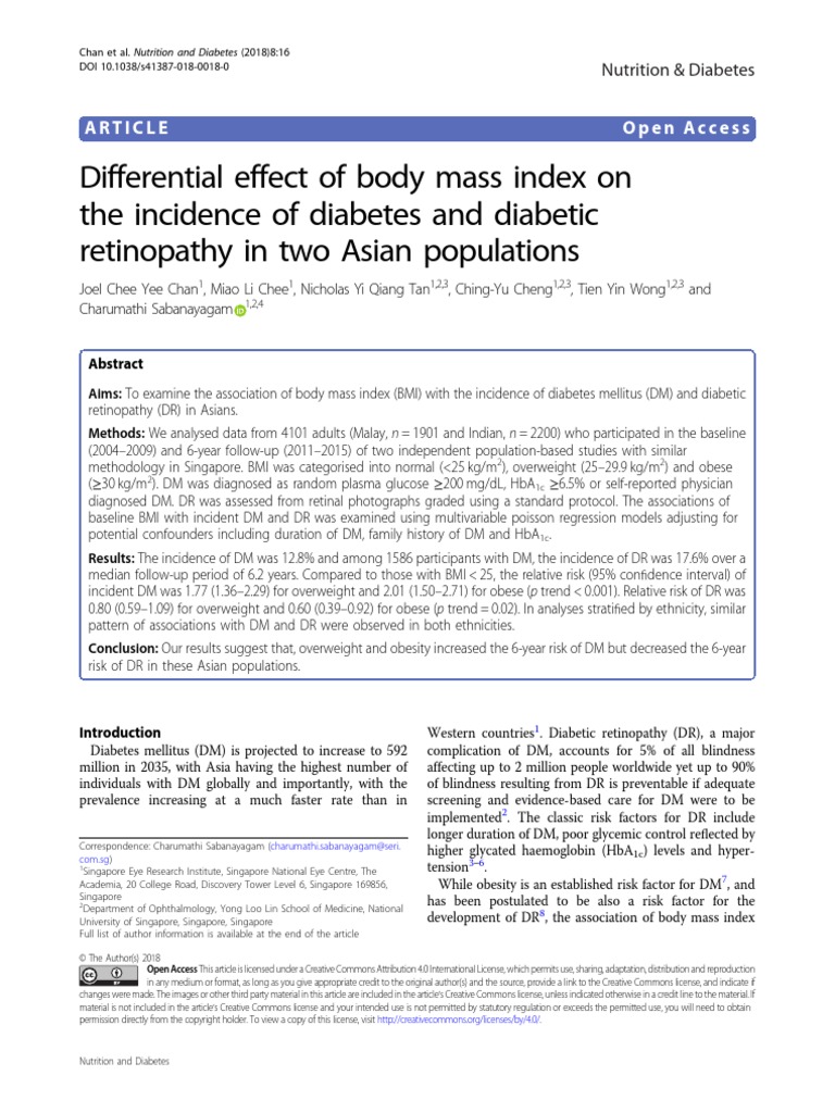 Jurnal Bmi PDF PDF Body Mass Index Obesity