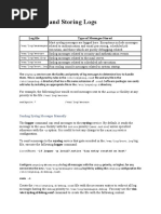 Analyzing and Storing Logs: Log File Type of Messages Stored