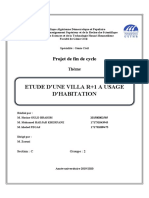 ETUDE D'UNE VILLA R+1 A USAGE D'HABITATION - Projet Fin de Cycle