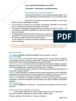 Condiciones y Consideraciones Primer Examen Parcial Alumnos 1H8 Algebra y Geometría