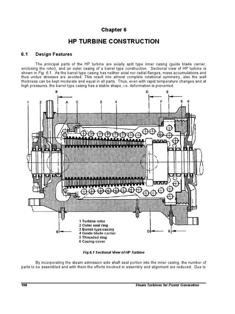 HP Turbine Casing and Design Features | PDF | Turbine | Bearing ...