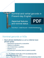 Nominal and Verbal Gerunds in Present-Day English