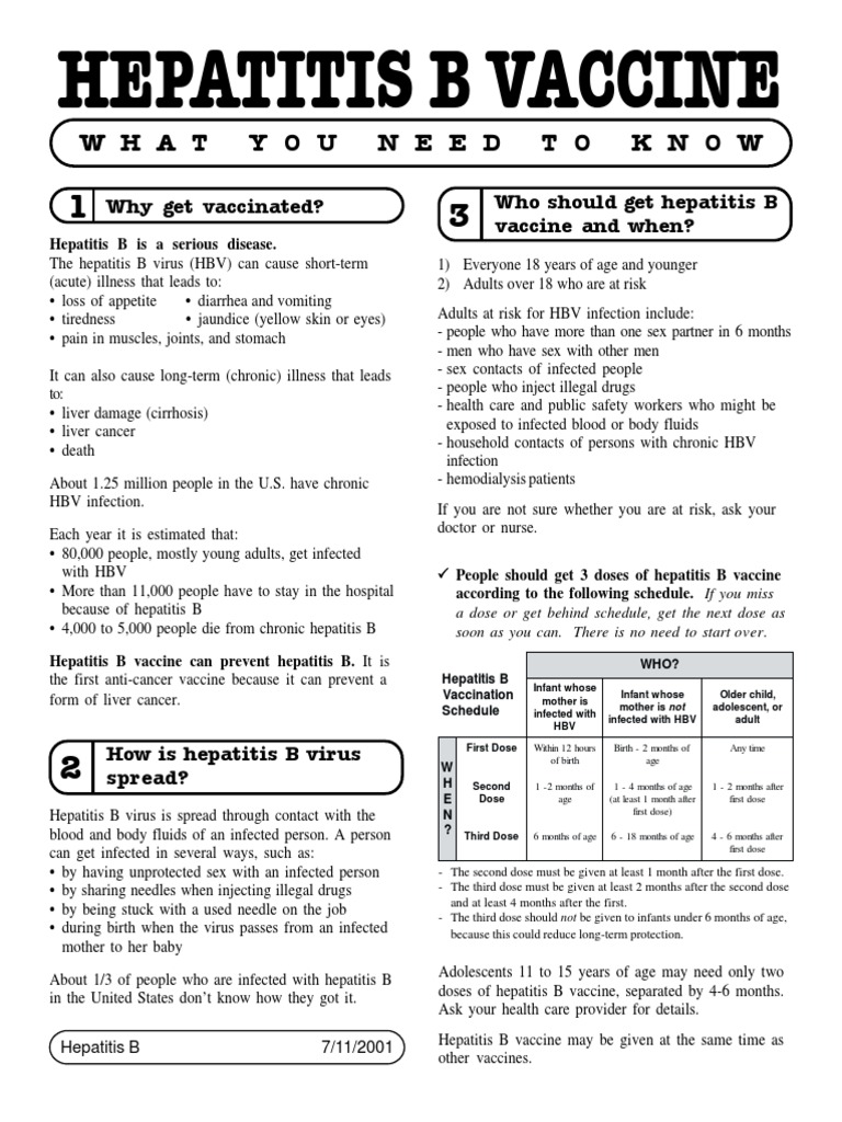 Everything You Need to Know About the Hepatitis B Vaccine (39 ...