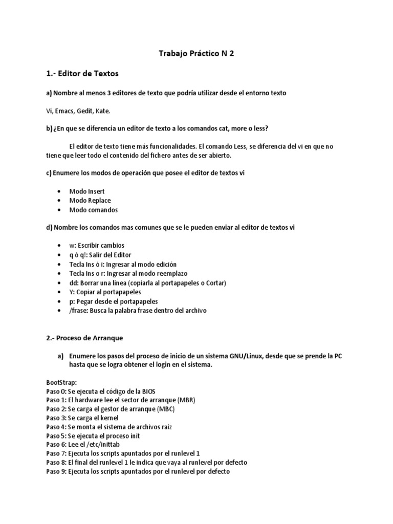 Trabajo Práctico N 2 | PDF | Archivo de computadora | Usuario (informática)