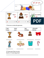 Atividades de português com gravuras de ça ço çu