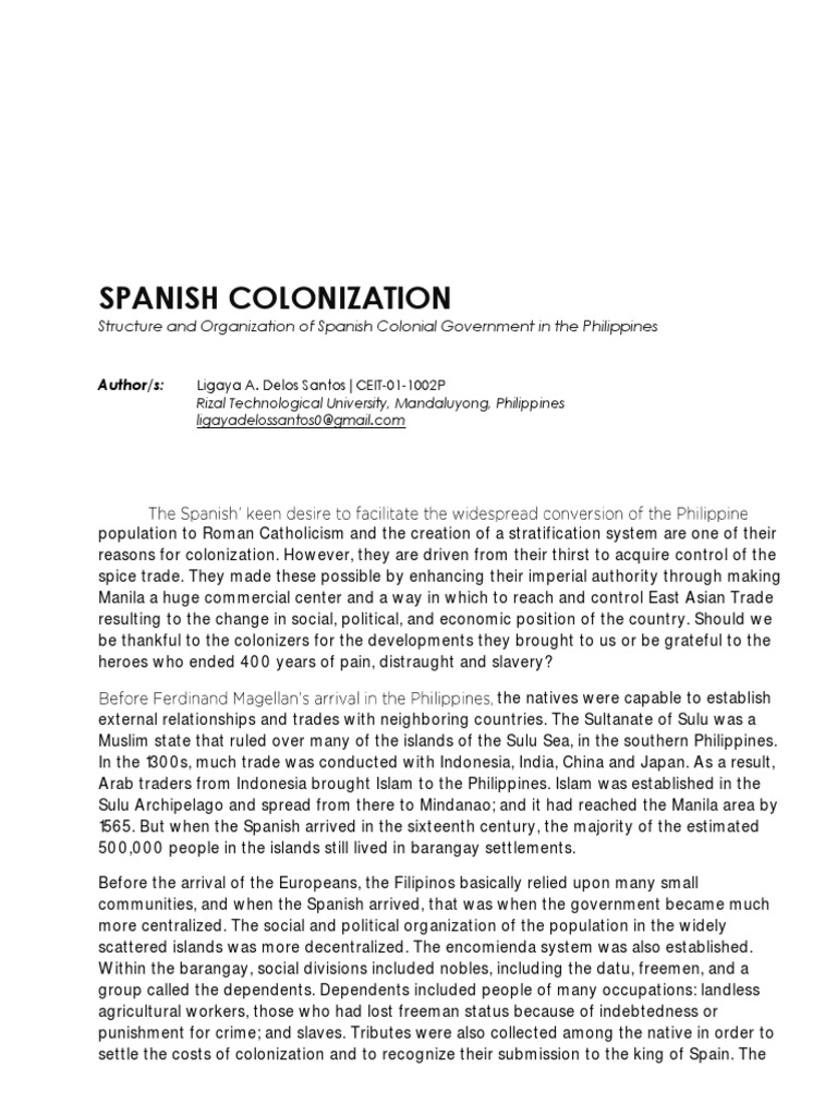 Spanish Colonial Government in the Philippines | PDF | Philippines ...