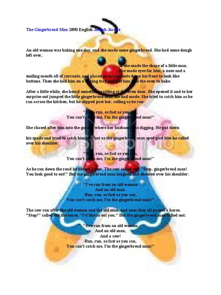 The Gingerbread Man Joseph Jacobs PDF Dorothy Gale Scarecrow (Oz)