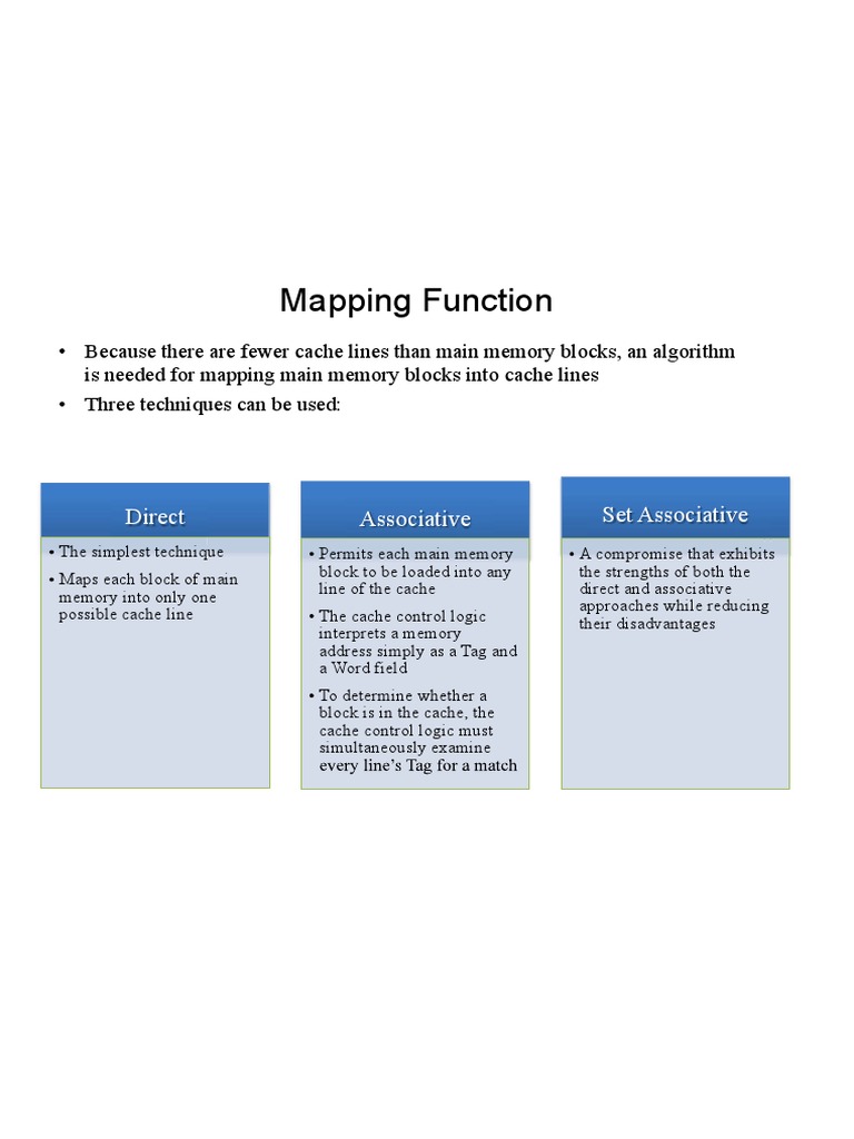 Cache Memory Mapping Techniques Explained | PDF | Cpu Cache | Electronics