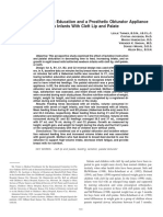 The Effects of Lactation Education and A Prosthetic Obturator Appliance On Feeding Efficiency in Infants With Cleft Lip and Palate