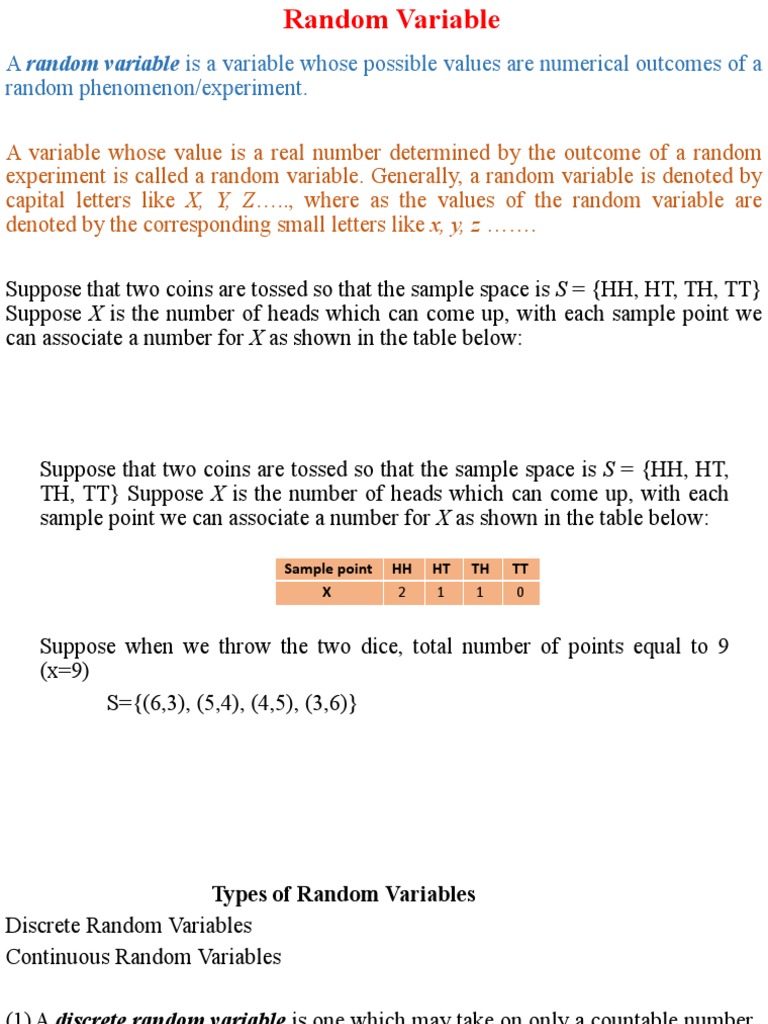 Understanding Random Variables and Distributions | PDF | Probability ...