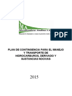 Plan de Contingencia Contra Derrames de Sustancias Peligrosas Moviandina 2015