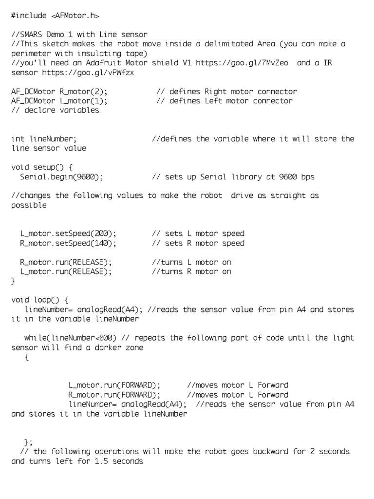 SMARS Robot Line Following Demo | PDF | Computers