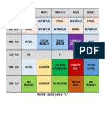 Horario 5°