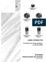 B 95.6530 Instrucciones de Servicio: Jumo Dtrans T03
