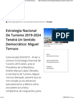 Estrategia Nacional de Turismo 2019-2024