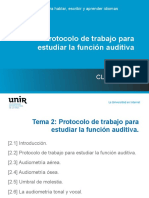 190200tema 2. Protocolo de Estudio Funcio N Auditiva Alumnos PDF