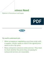 Defining Business Need: Diploma in Procurement and Supply