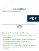 Defining Business Need: Diploma in Procurement and Supply