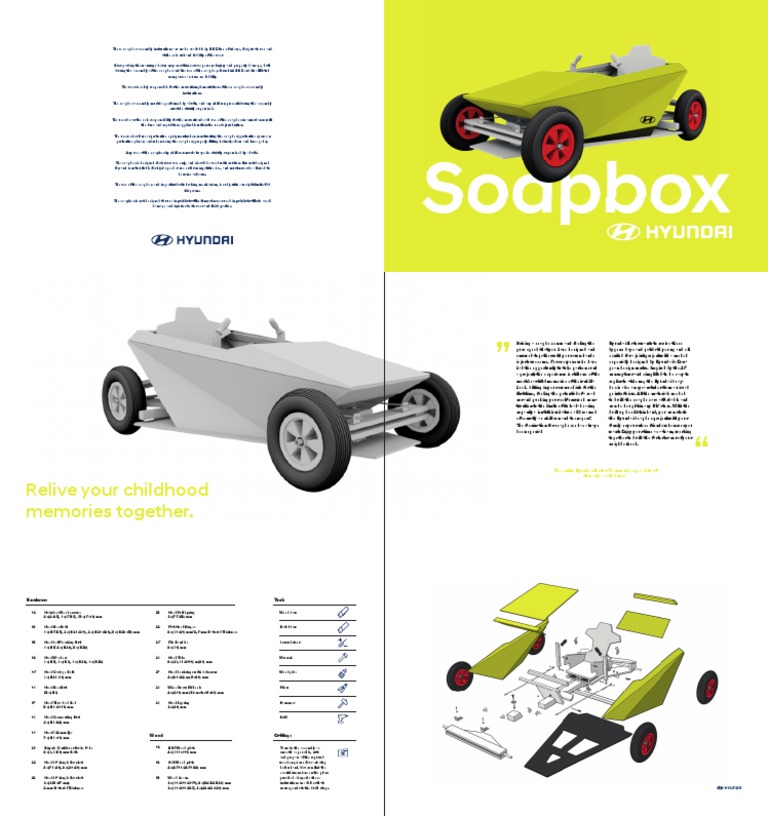 Hyundai Soapbox Project BuildUp Booklet | PDF | Screw | Vehicle Technology