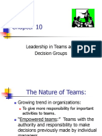 Leadership in Teams and Decision Groups