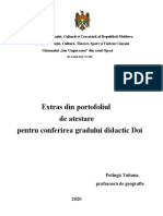 Extras Din Portofoliul de Atestaare Pentru Conferirea Gradului Dactic Doi