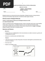 Notes Biological Molecules 3