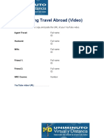 Planning Travel Abroad (Video) : in This File, You Have To Copy and Paste The Url of Your Youtube Video. Agent Travel