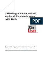 'How I Was Abducted and Tortured' Via ZimLive