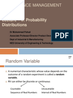 MAINTENANCE MANAGEMENT PROBABILITY DISTRIBUTIONS