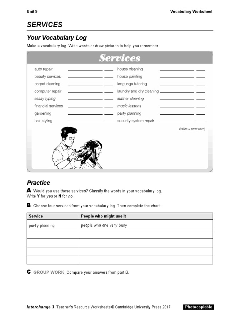 Interchange5Thed Level3 Unit09 Vocabulary Worksheet | Pdf
