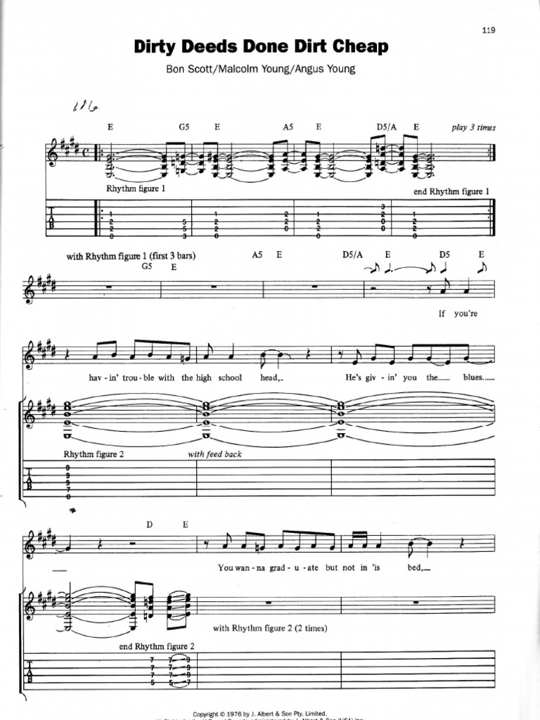ACDC Dirty Deeds Done Dirt Cheap PDF