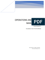 Operations and Quality Management: Coursework 1 E: D Y Y M
