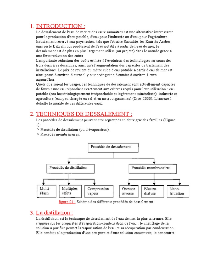 Procédé de dessalement d'osmose inverse