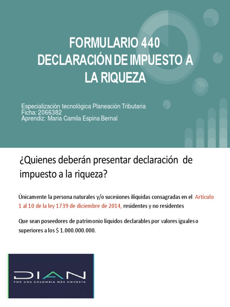 Declaración Impuesto a la Riqueza 440 | PDF